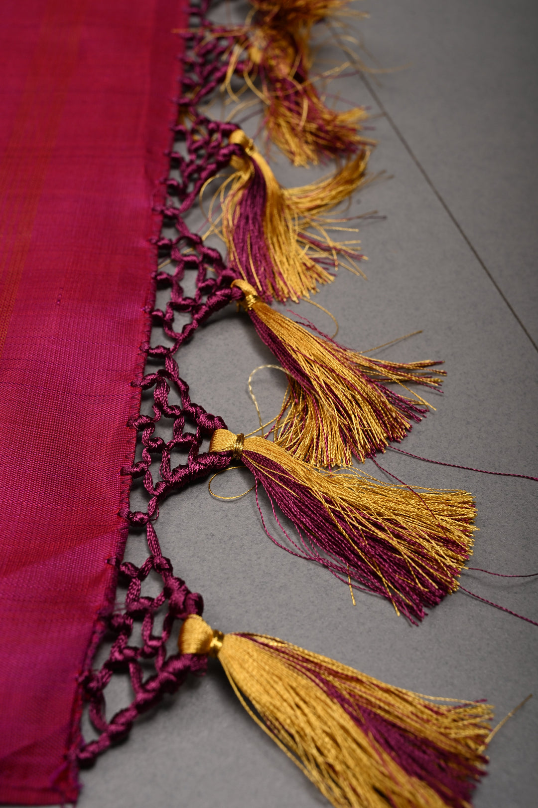 Vadamalli Purple Kanjivaram Silk Saree with Temple Zari Border | SILK MARK CERTIFIED | SHOBITAM