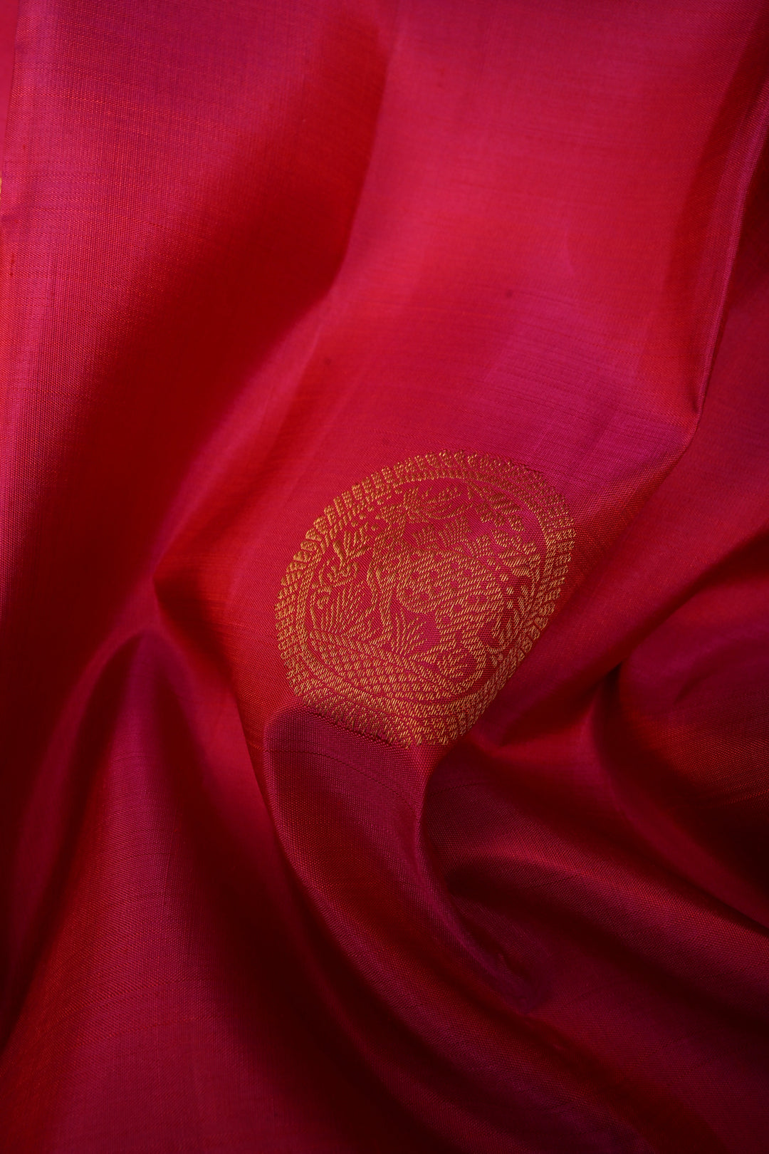 Rani Pink Pure Kanjivaram Silk Saree with Zari Buttas and Zari Border | SILK MARK CERTIFIED | SHOBITAM