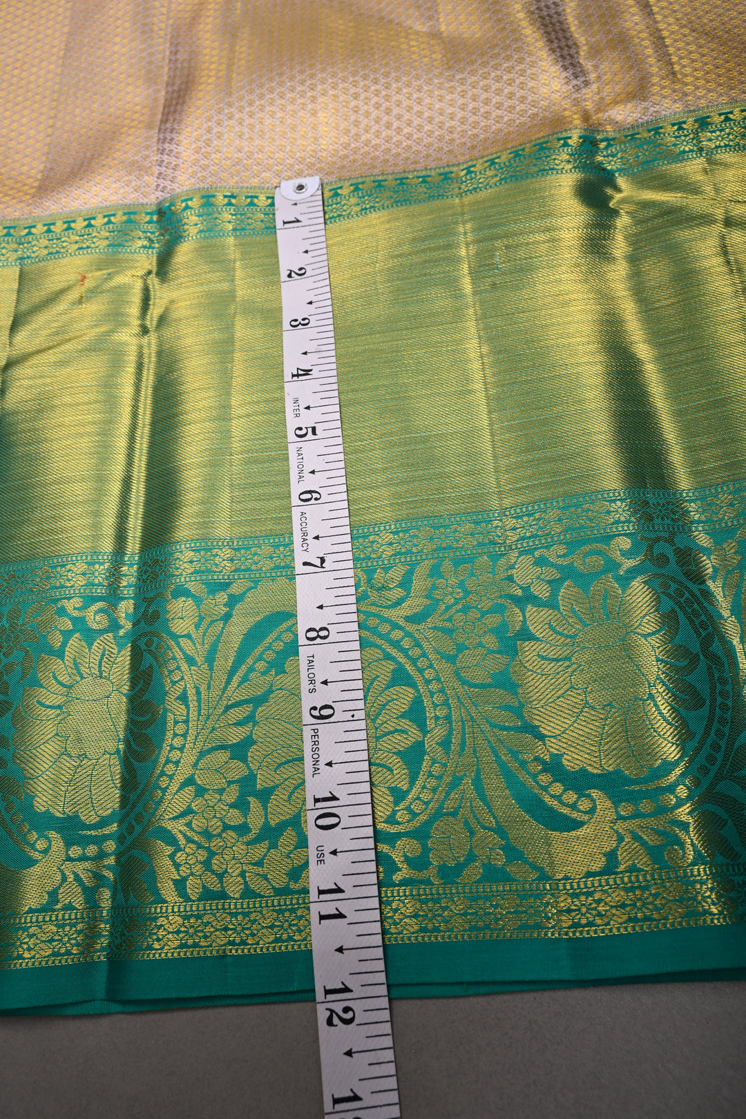 Light Lilac-Gold Pure Kanjivaram Tissue Silk Saree with Geometric Zari Brocade and Contrast Wide Zari Border | SILK MARK CERTIFIED | SHOBITAM