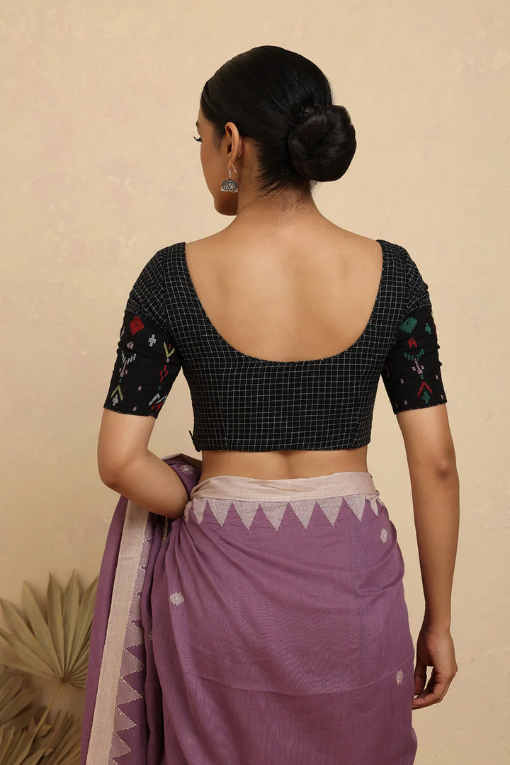 Checkmate Jamdani Blouse | SHOBITAM