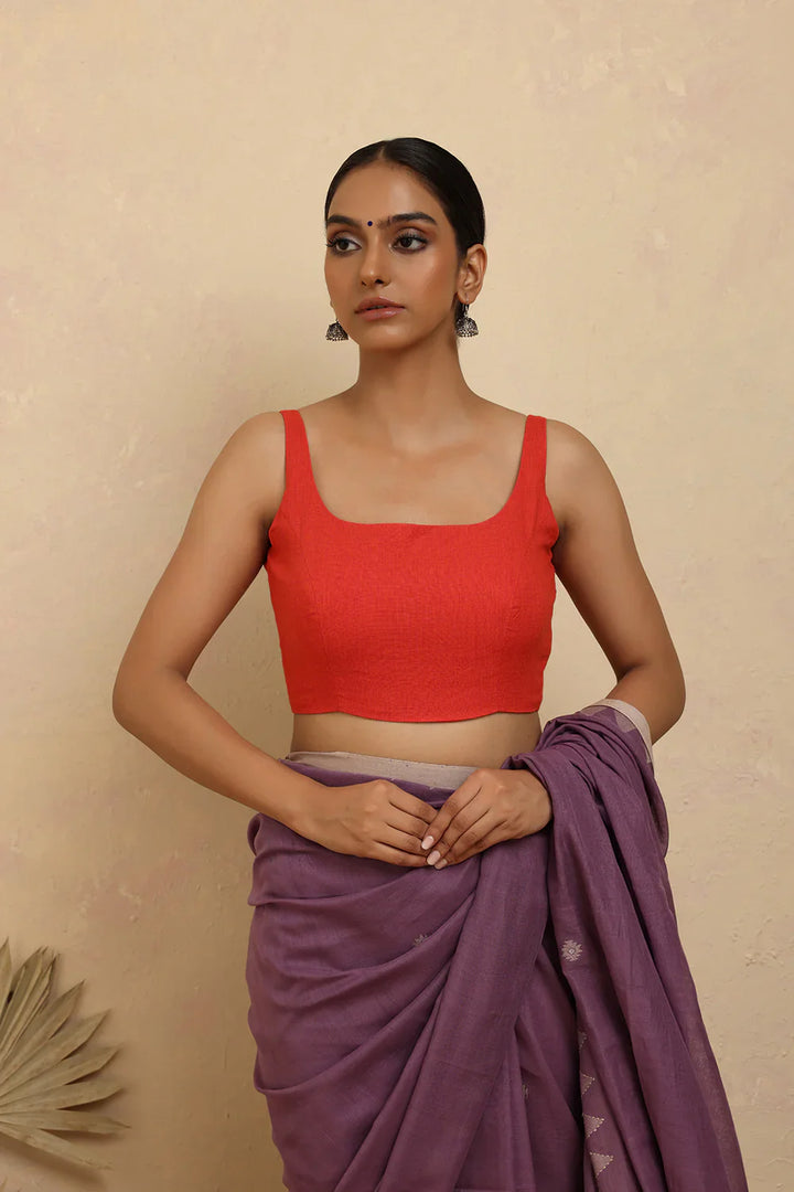Basic Orange Blouse | SHOBITAM
