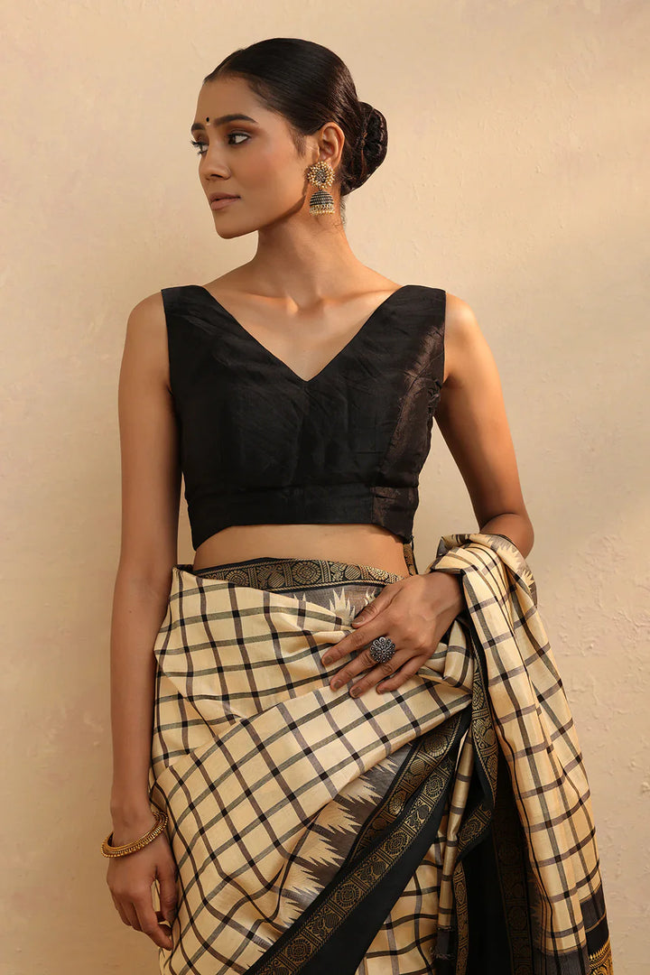 Black Silk Blouse | SHOBITAM