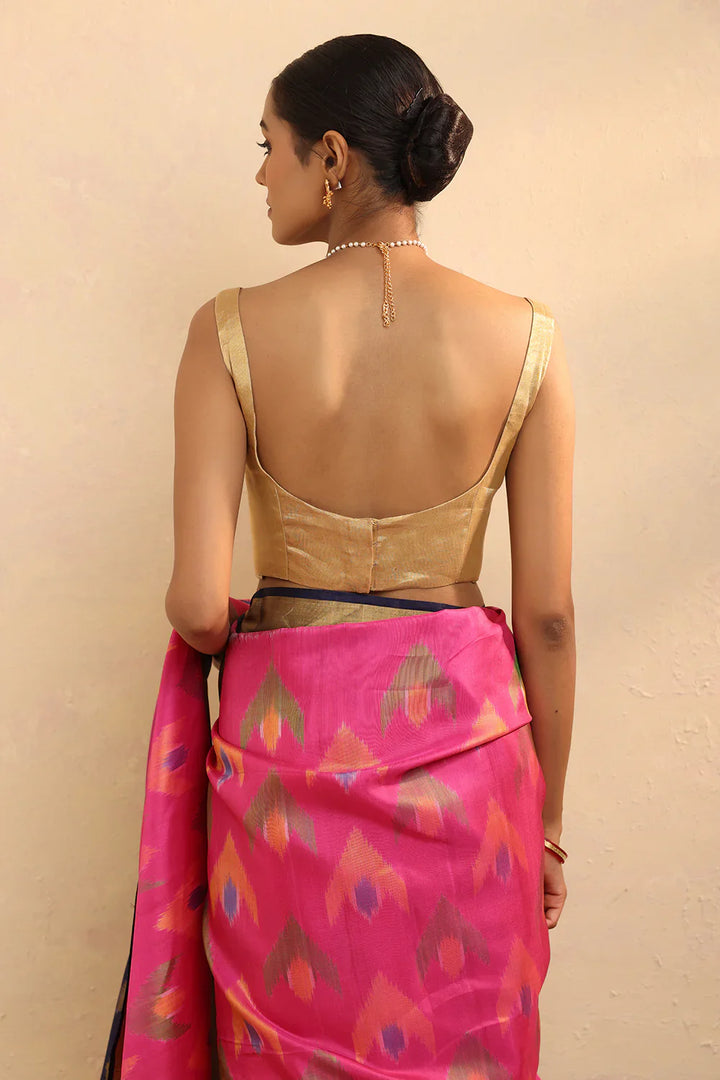 Gold Tissue Blouse | SHOBITAM