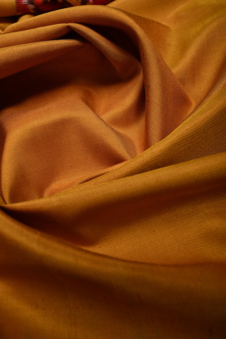 Methi Yellow Authnetic Patan Patola Singlke Ikkat Handwoven Pure Silk Saree with Heritage Borders| SILK MARK CERTIFIED | SHOBITAM