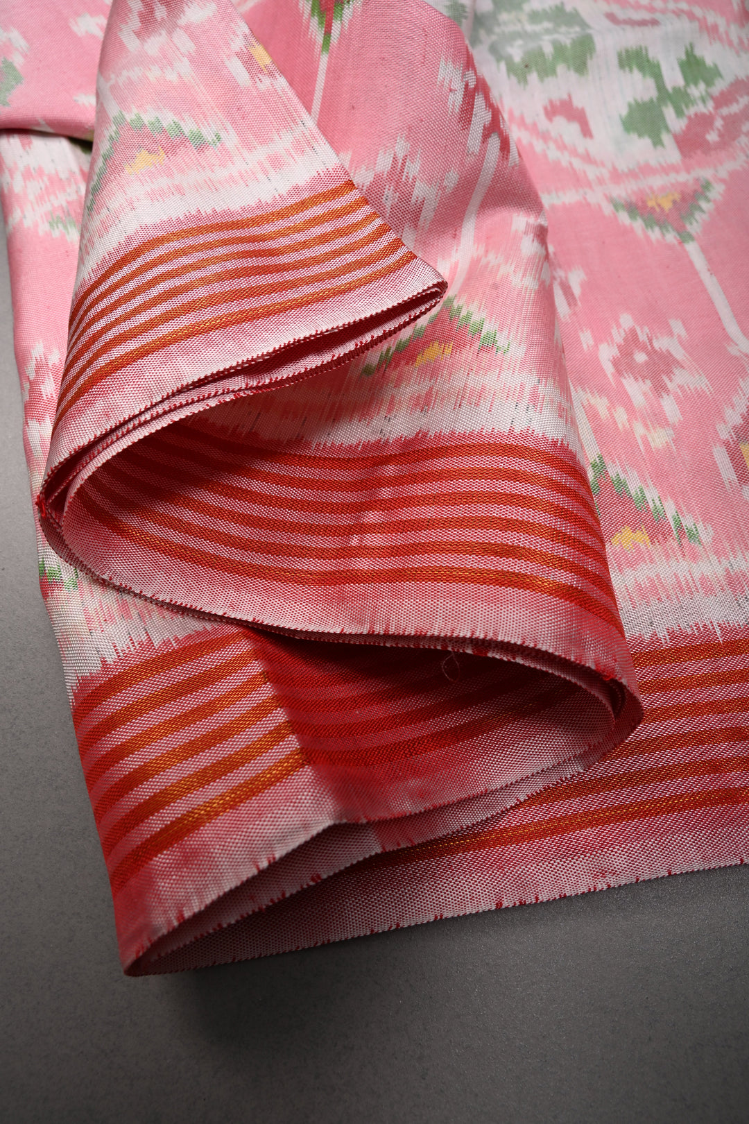 Authentic Patan patola Pure Silk Single Ikkat Handloom Weave saree in Frost Rose Pink | SILK MARK CERTIFIED