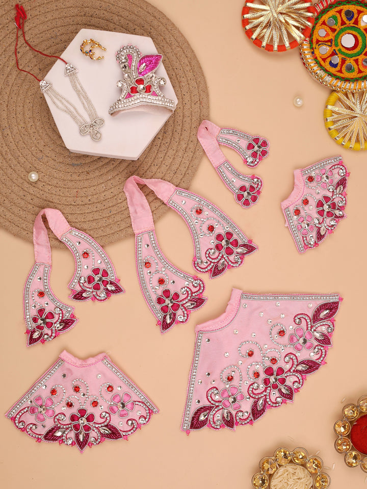 Pushp Mala Pink Lehenga Patka 4 piece set