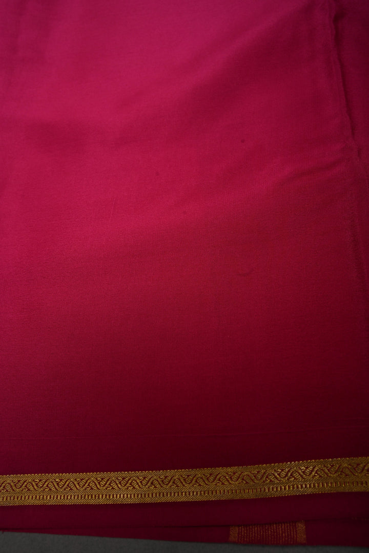 Ink Purple Pure Mysore Silk Saree with Chunri Buttis and Contrast Cyan Wide Zari Border  | SILK MARK CERTIFIED | SHOBITAM