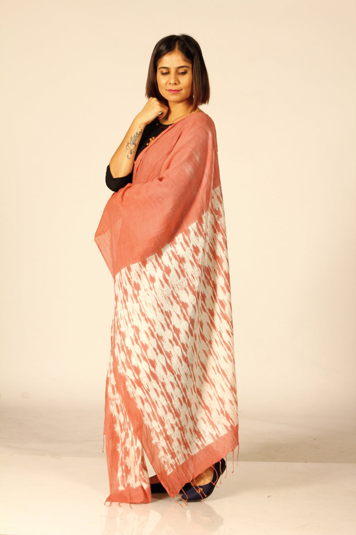 Hand Woven Shibori Cotton Dupatta | SHOBITAM