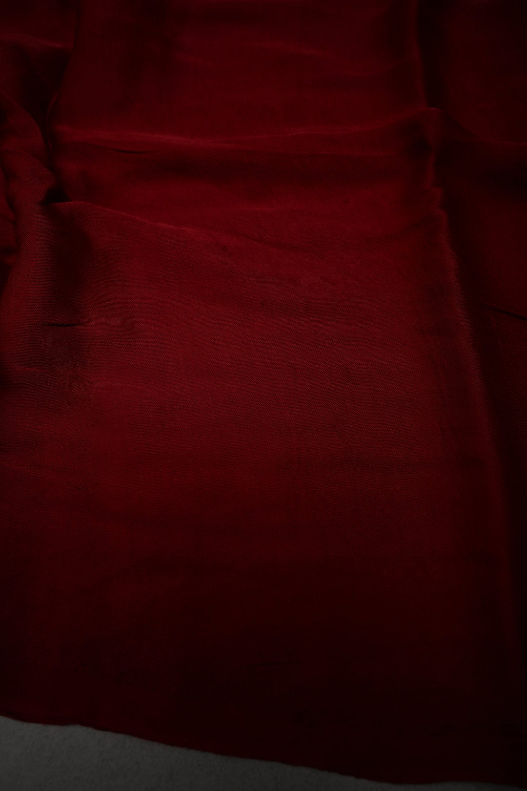 Burgundy Borderless Modal Silk Saree with Lagda Patta Crushed Tissue Pallu | SHOBITAM