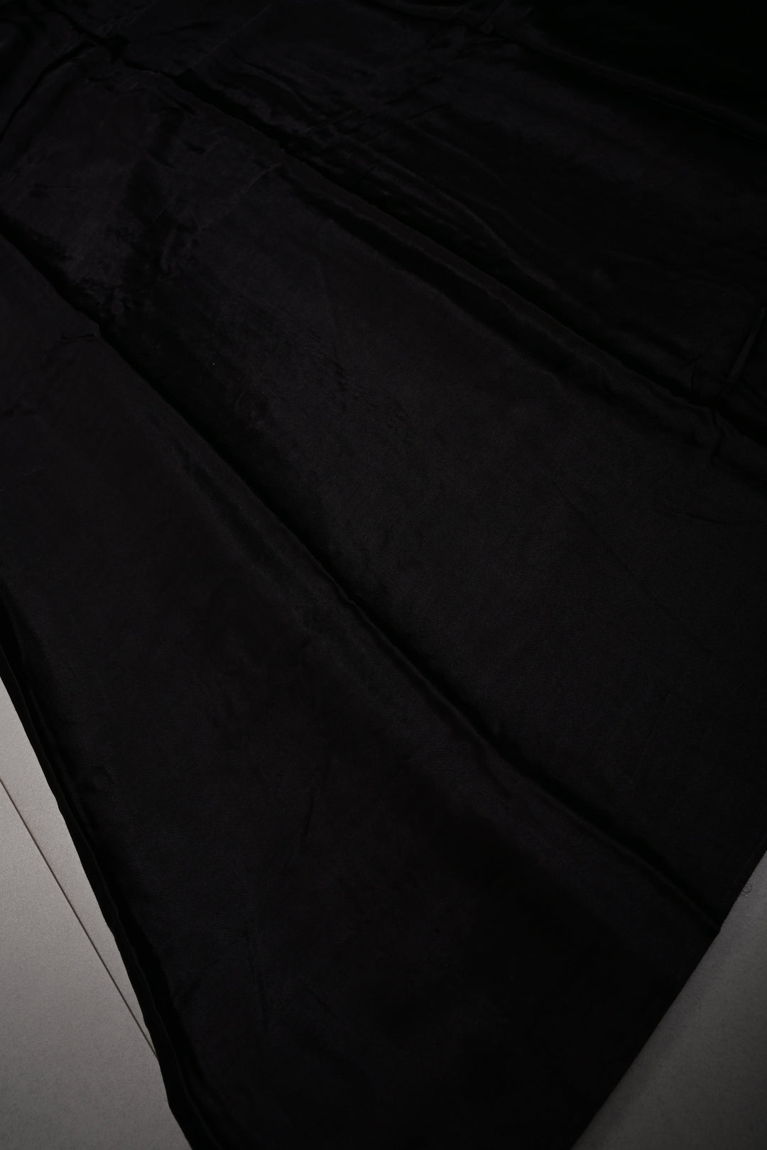 Black Sitaara Modal Silk Saree with Lagda Patta Crushed Pallu | SHOBITAM