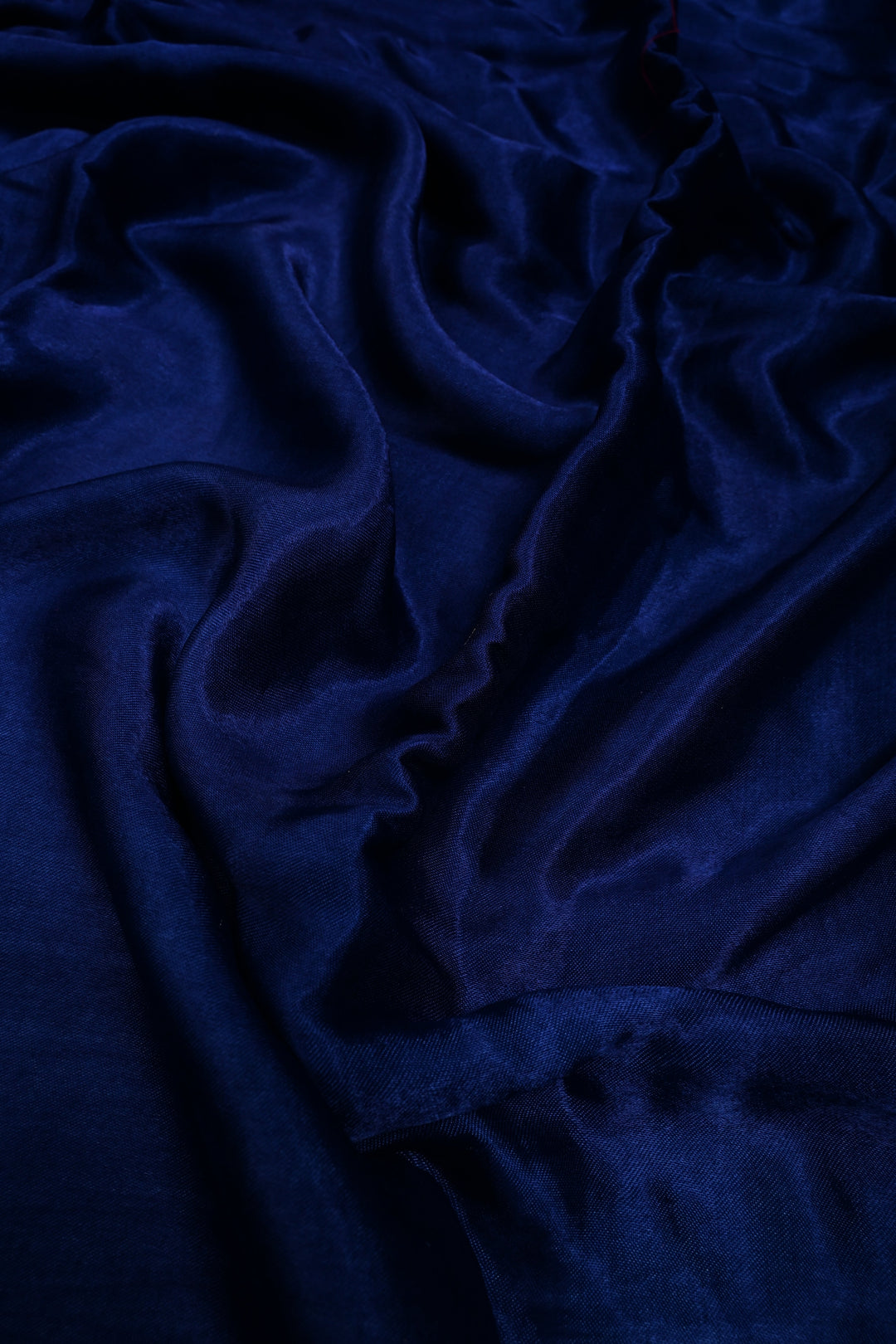 Ink Purple Borderless Modal Silk Saree with Lagda Patta Crushed Pallu | SHOBITAM