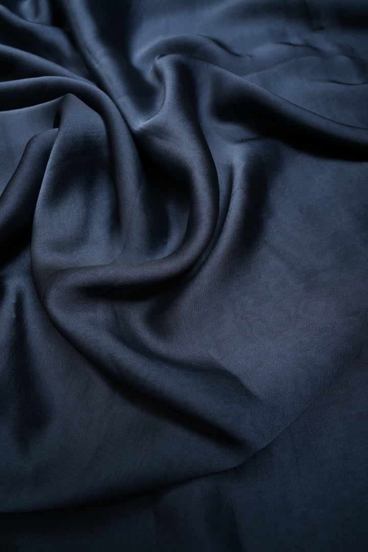 Cloudy Gray Shimmer Georgette Saree with Floral Handpainted , No Blouse Piece | SHOBITAM