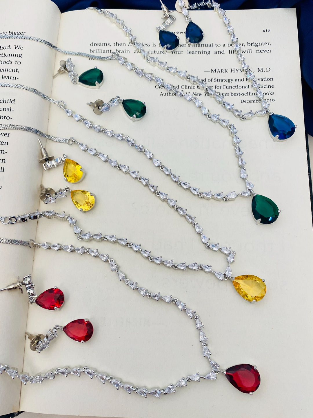 American Diamond Pendant Set – Luxury Elegant Sparkle | SHOBITAM