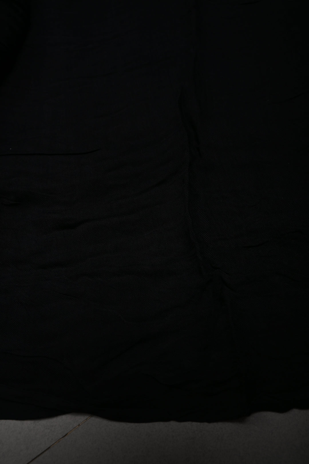 Black Borderless Modal Silk Saree with Lagda Patta Crushed Tissue Pallu | SHOBITAM