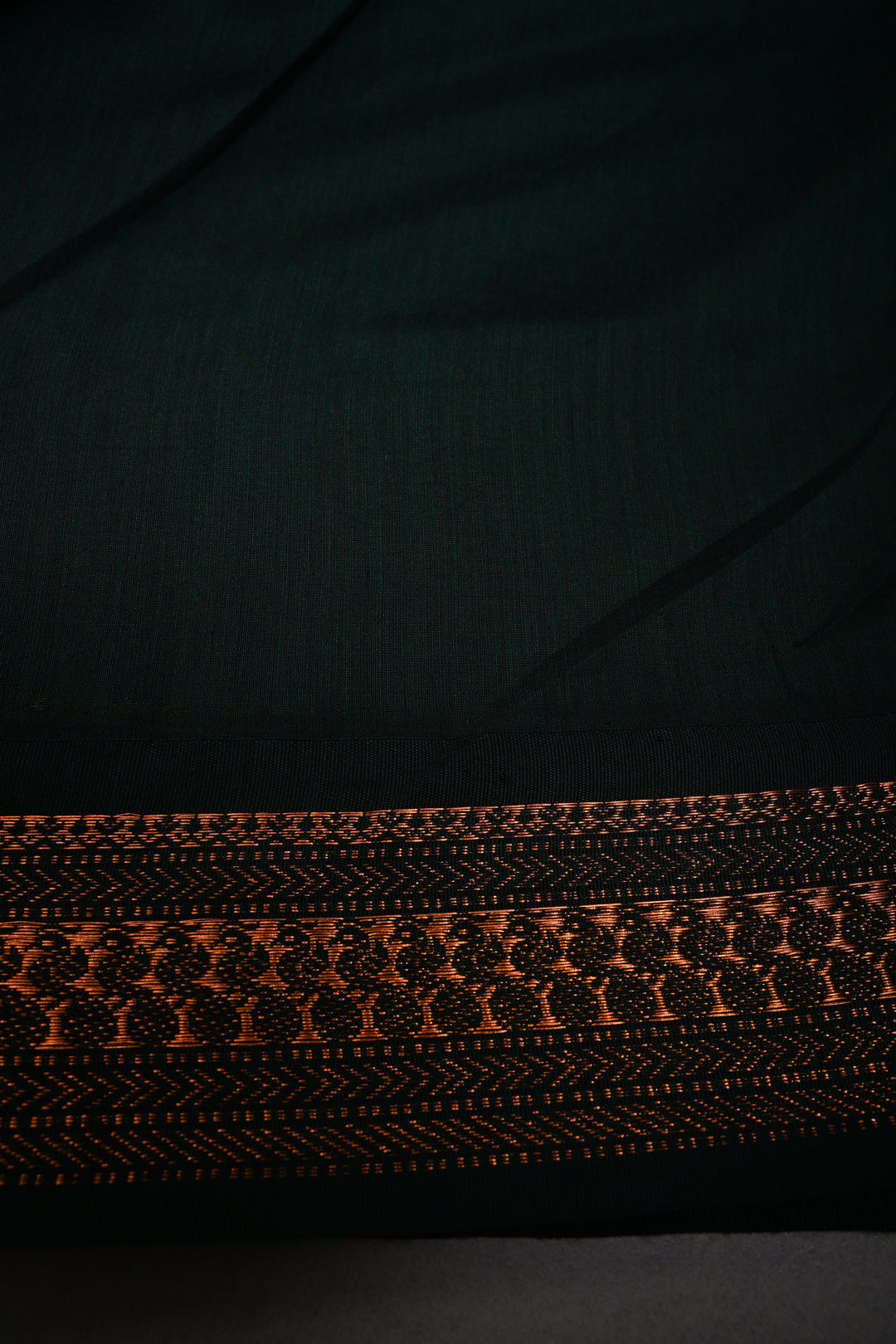 Dark Mauve Cotton Silk Saree with Thread Buttas and Contrast Zari Borders | SHOBITAM