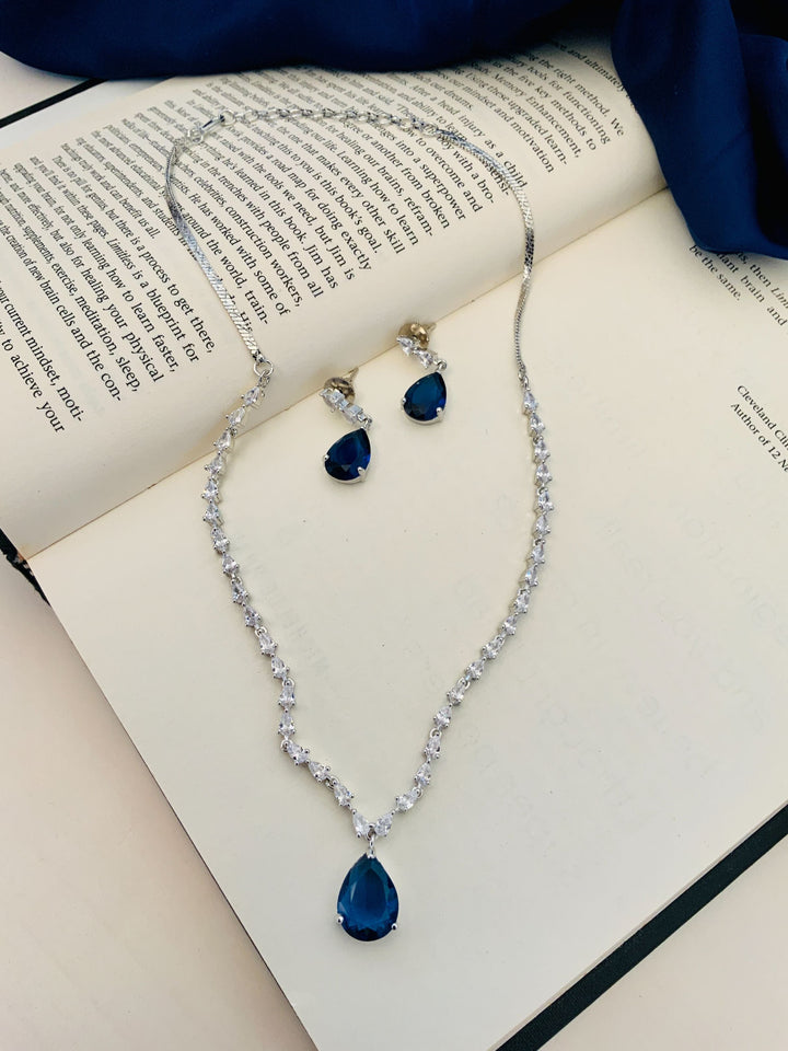 American Diamond Pendant Set – Luxury Elegant Sparkle | SHOBITAM