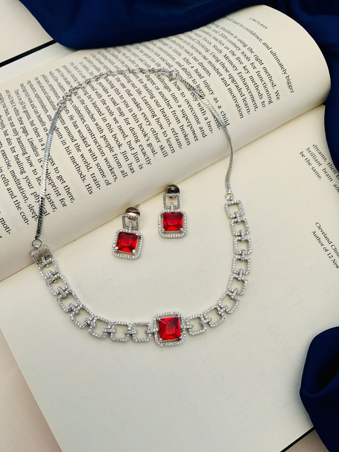 American Diamond Necklace Set – Luxury Evening Glam | SHOBITAM