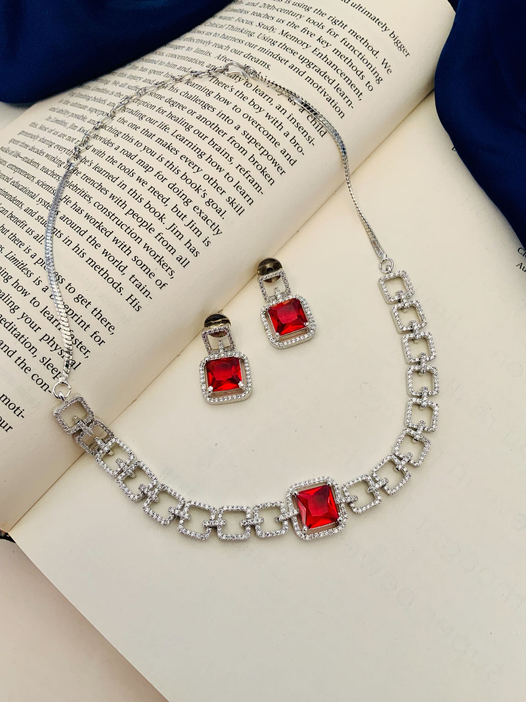 American Diamond Necklace Set – Luxury Evening Glam | SHOBITAM