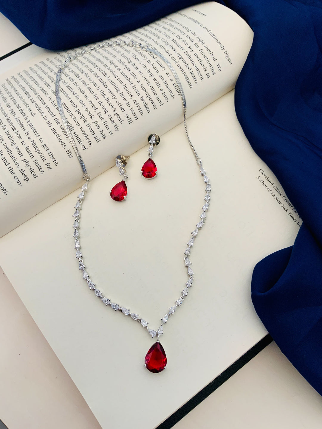 American Diamond Pendant Set – Luxury Elegant Sparkle | SHOBITAM