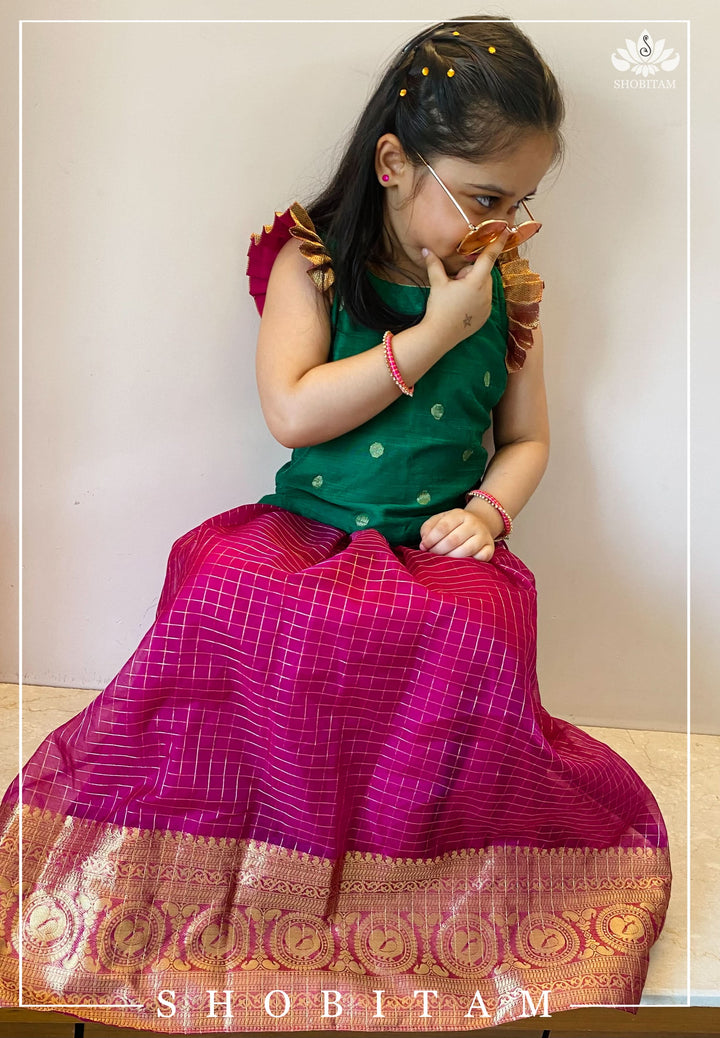 Haasna green mini | Shobitam Custom Gowns | Made To Order