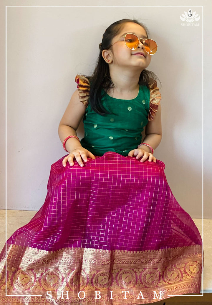 Haasna green mini | Shobitam Custom Gowns | Made To Order