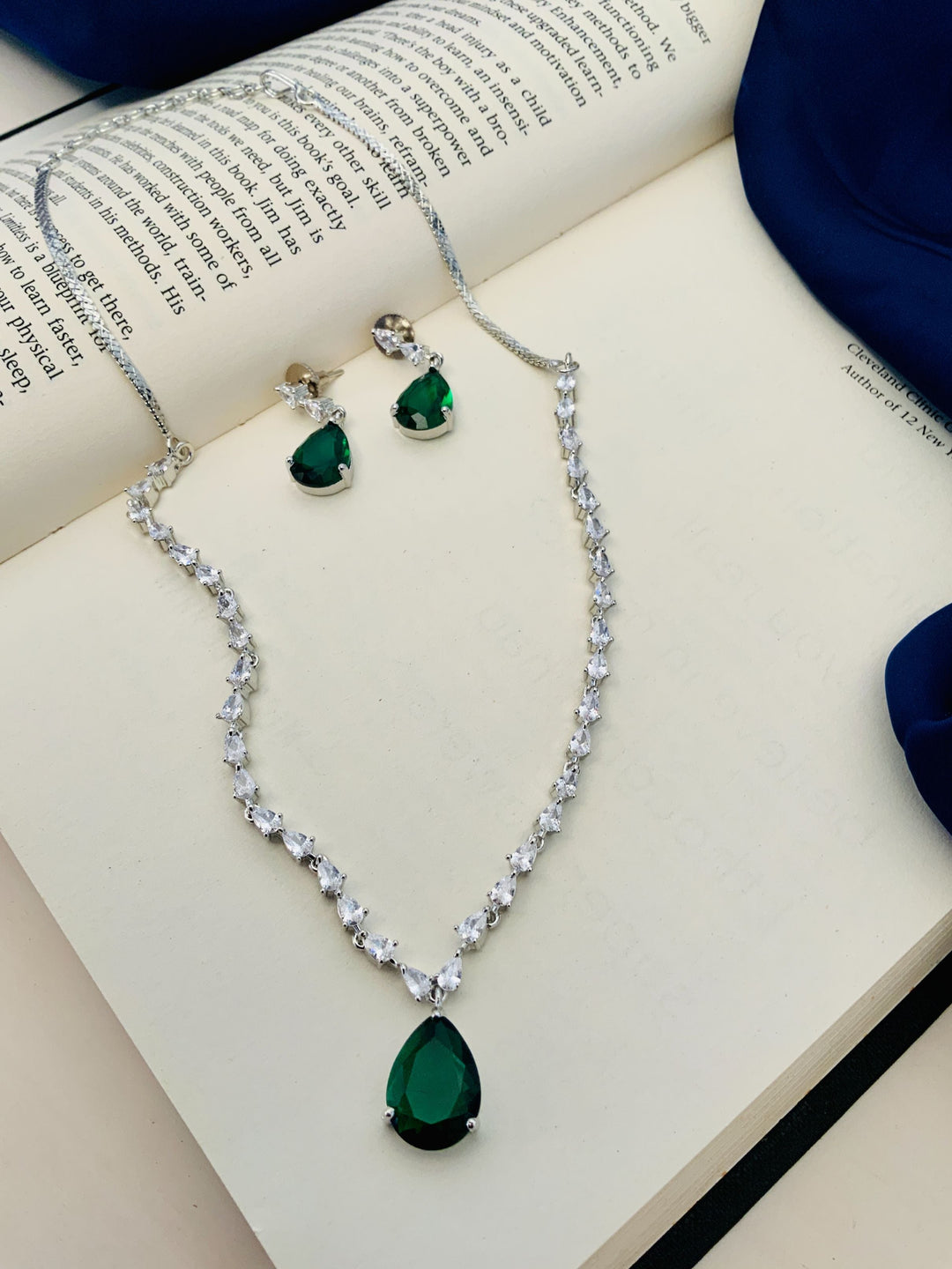 American Diamond Pendant Set – Luxury Elegant Sparkle | SHOBITAM