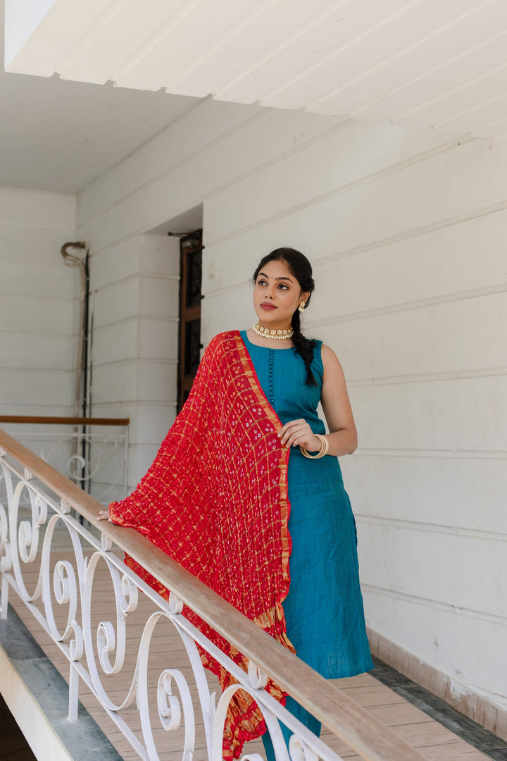 Tara Suit Set - Blue | Shobitam Custom Gowns | Made To Order