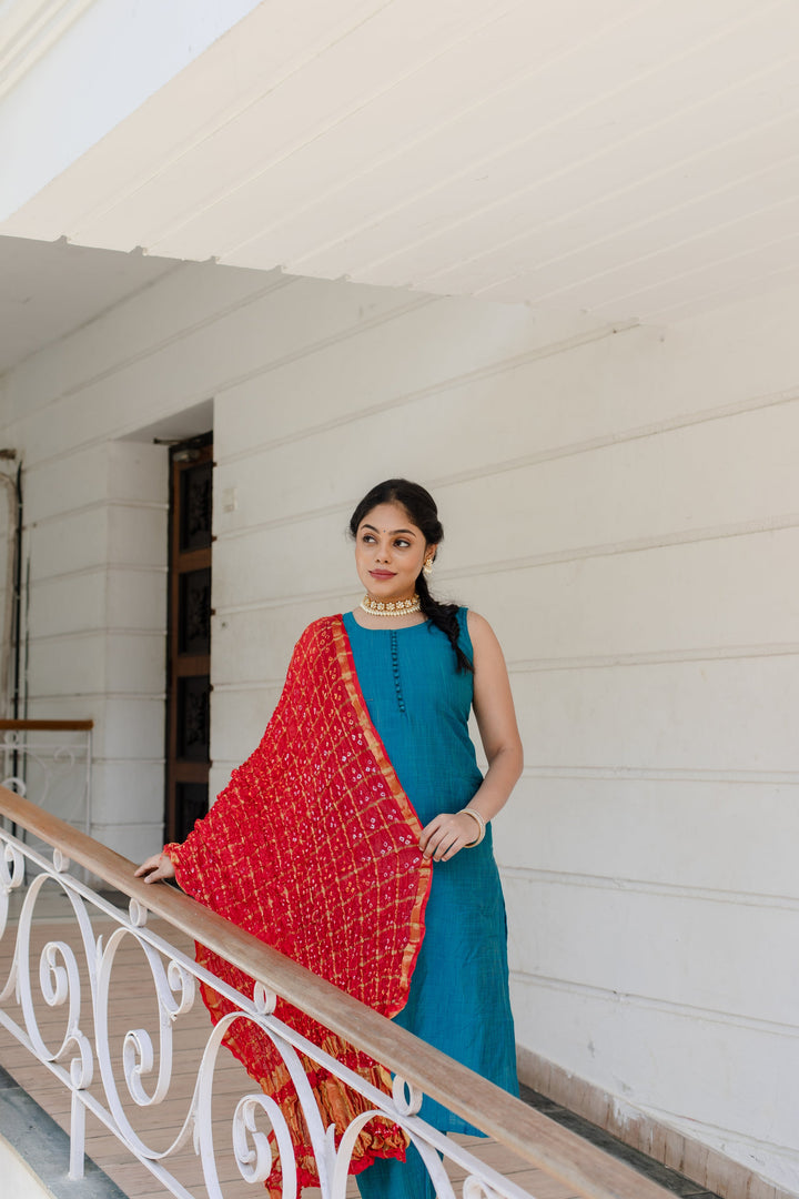 Tara Suit Set - Blue | Shobitam Custom Gowns | Made To Order
