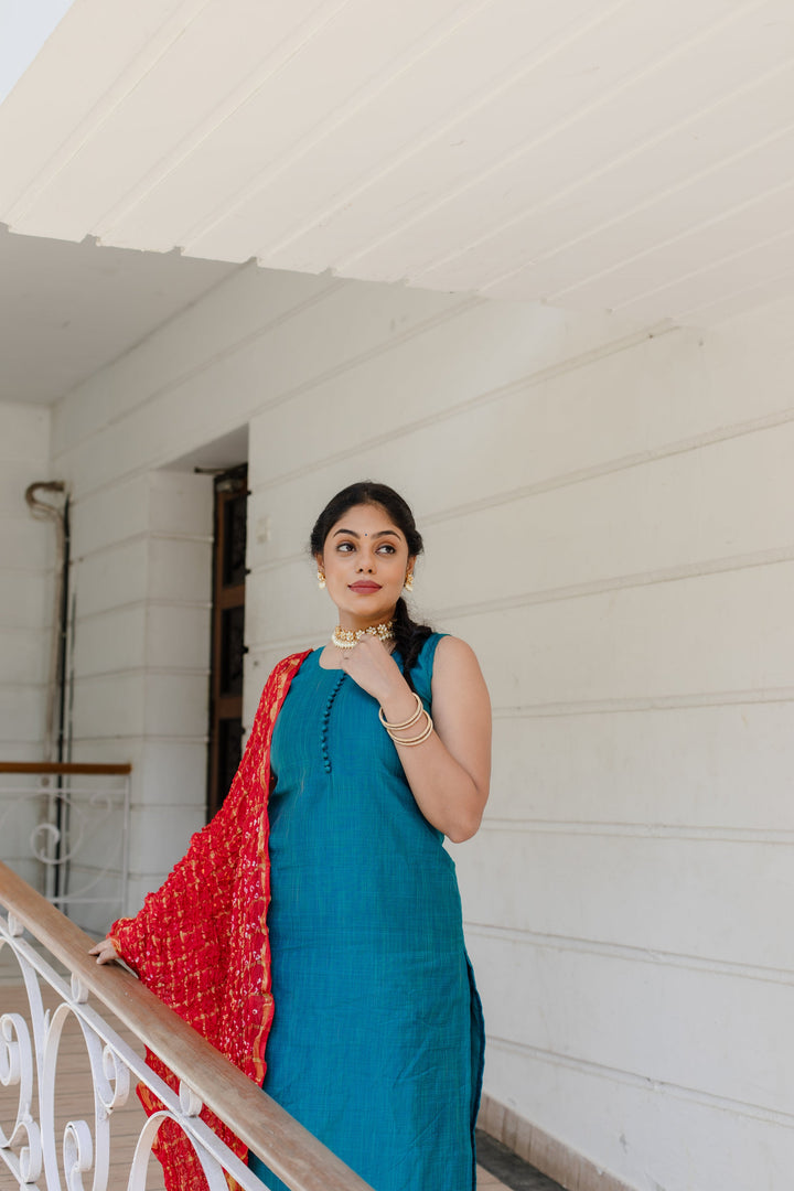 Tara Suit Set - Blue | Shobitam Custom Gowns | Made To Order