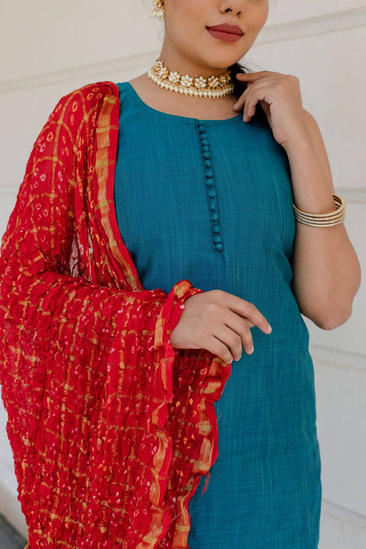 Tara Suit Set - Blue | Shobitam Custom Gowns | Made To Order