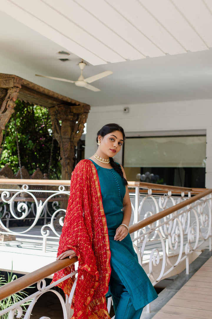 Tara Suit Set - Blue | Shobitam Custom Gowns | Made To Order