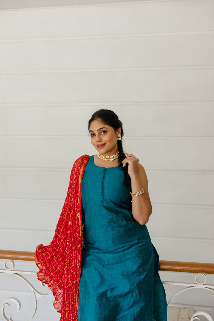 Tara Suit Set - Blue | Shobitam Custom Gowns | Made To Order