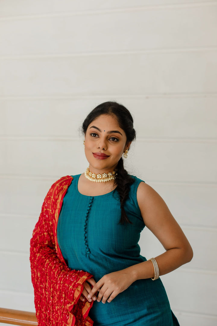 Tara Suit Set - Blue | Shobitam Custom Gowns | Made To Order