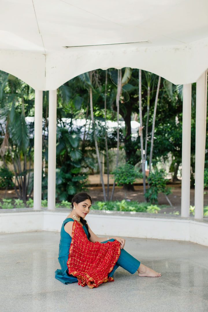 Tara Suit Set - Blue | Shobitam Custom Gowns | Made To Order