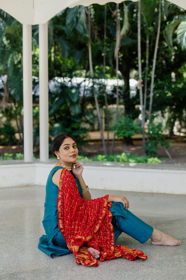 Tara Suit Set - Blue | Shobitam Custom Gowns | Made To Order