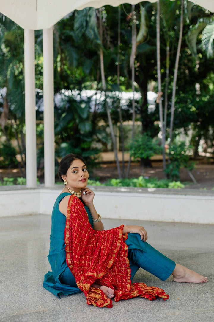 Tara Suit Set - Blue | Shobitam Custom Gowns | Made To Order