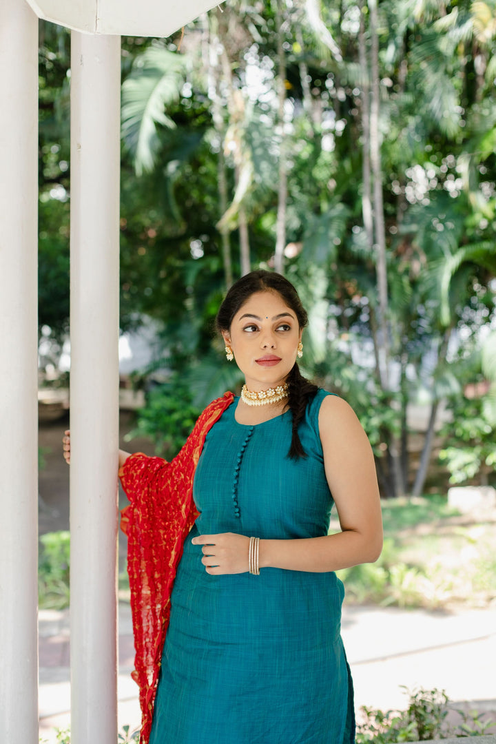 Tara Suit Set - Blue | Shobitam Custom Gowns | Made To Order
