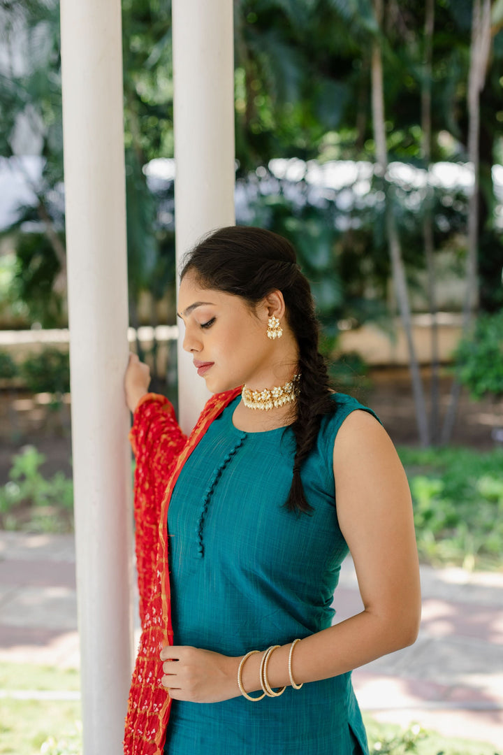 Tara Suit Set - Blue | Shobitam Custom Gowns | Made To Order