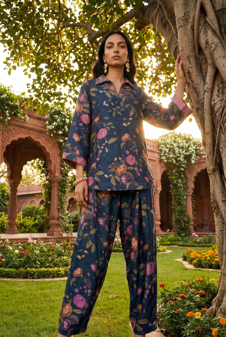 Abeer Co-ord Set - Blue