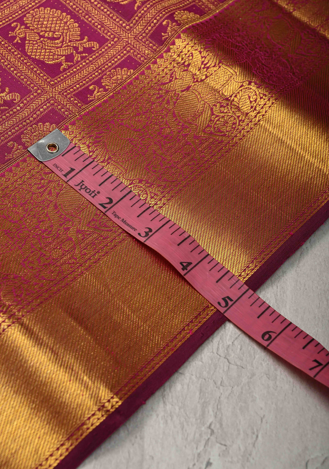 Magenta Pure Kanjivaram Silk Saree with Patola Brocade and Zari Border | SILK MARK CERTIFIED