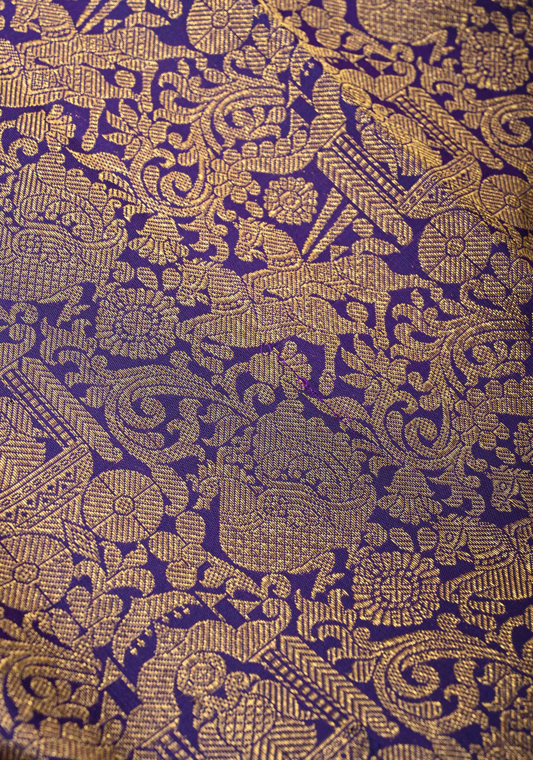 Purple Kanjivaram Pure Silk Saree with Vanasingaram Brocade and Zari Border | SILK MARK CERTIFIED