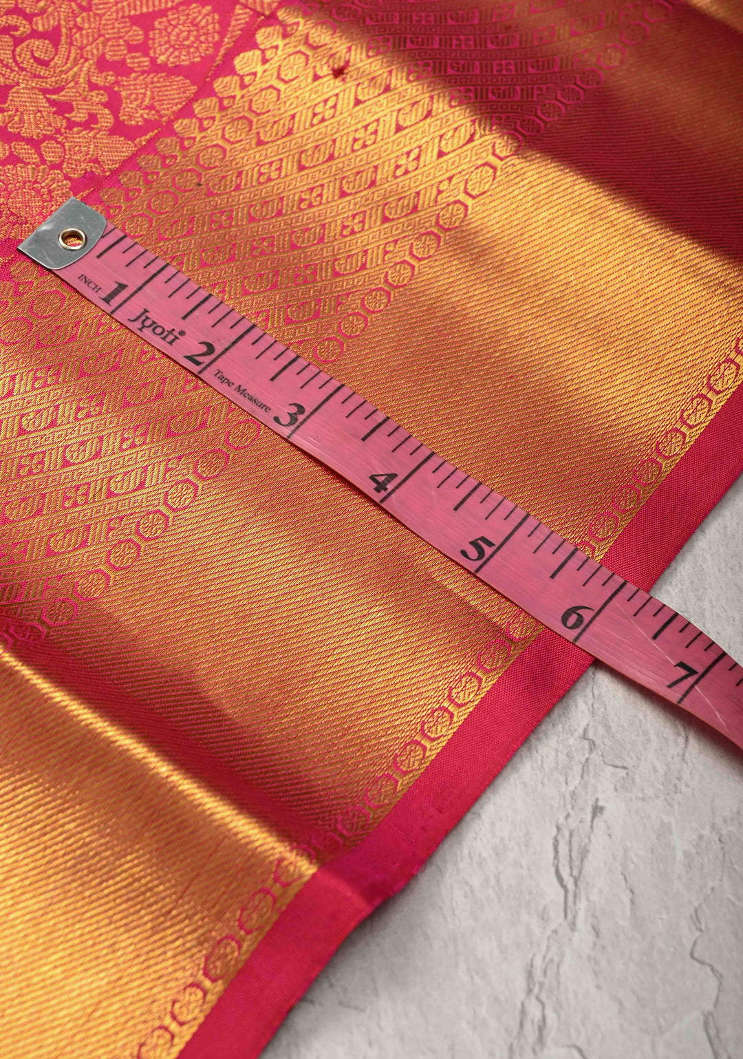 Pink Dual Tone Kanjivaram Pure Silk Saree with Vanasingaram Brocade and Zari Border | SILK MARK CERTIFIED