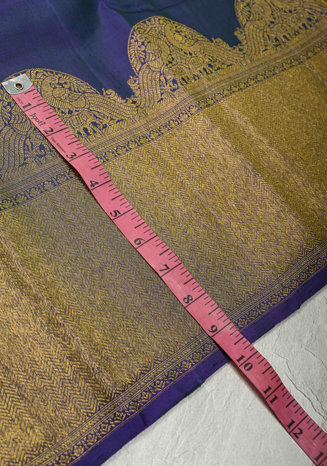 Blue Pure Kanjivaram Silk Saree with Zari Buttas and Vanasingaram  Zari Border | SILK MARK CERTIFIED