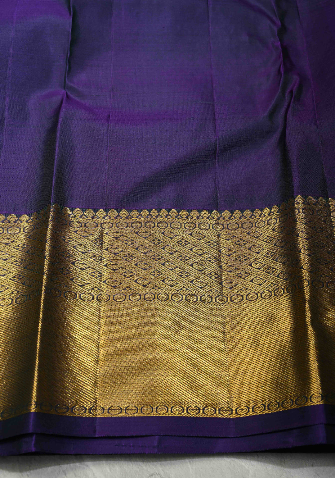 Blue Dual Tone Kanjivaram Pure Silk Saree With Vanasingaram Brocade and Wide Zari Border | SILK MARK CERTIFIED