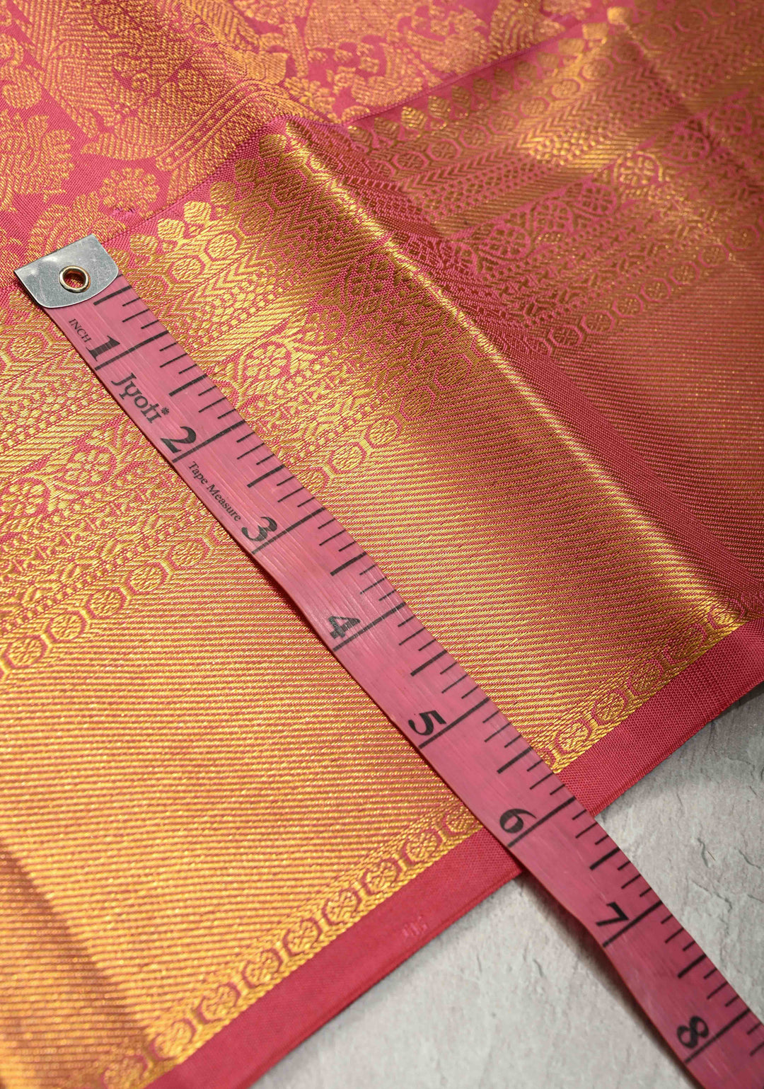 Dusty Rose Kanjivaram Pure Silk Saree With Vanasingaram Brocade and Wide Zari Border | SILK MARK CERTIFIED
