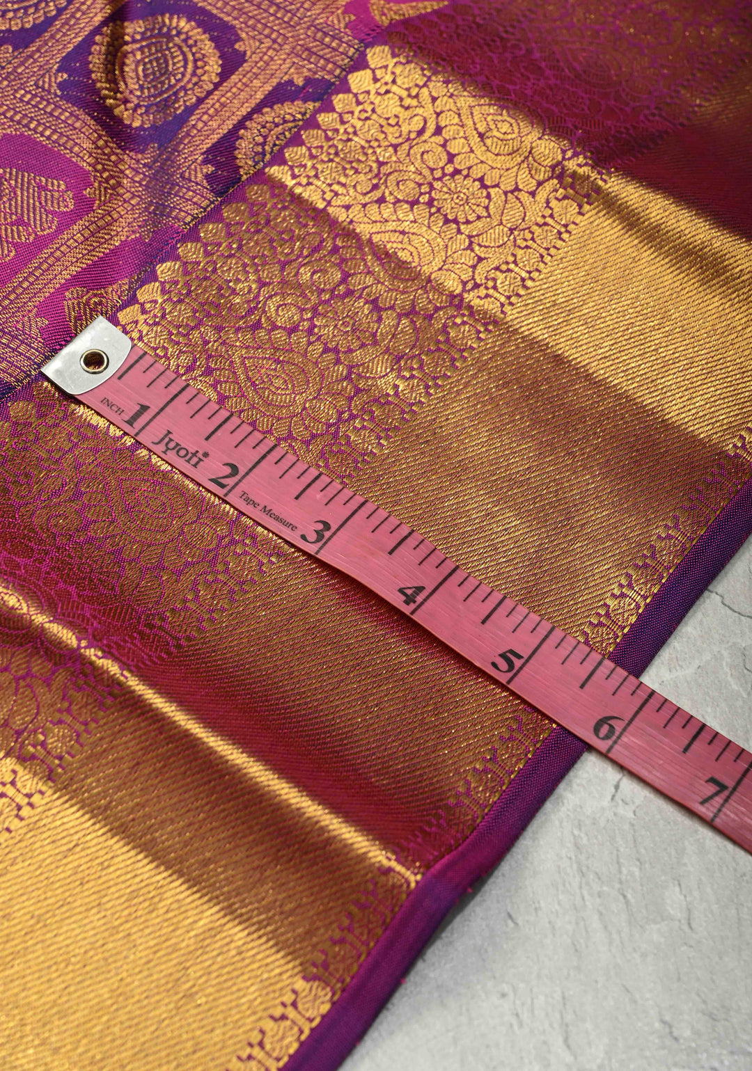 Purple-Pink Pure Kanjivaram Silk Saree with Patola Brocade and Zari Border | SILK MARK CERTIFIED