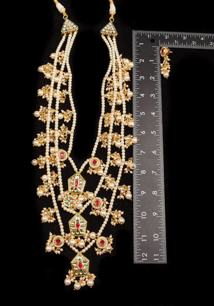 Multilayer Rani Haar with Jadau Charms