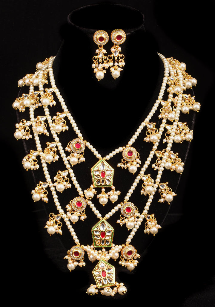 Multilayer Rani Haar with Jadau Charms