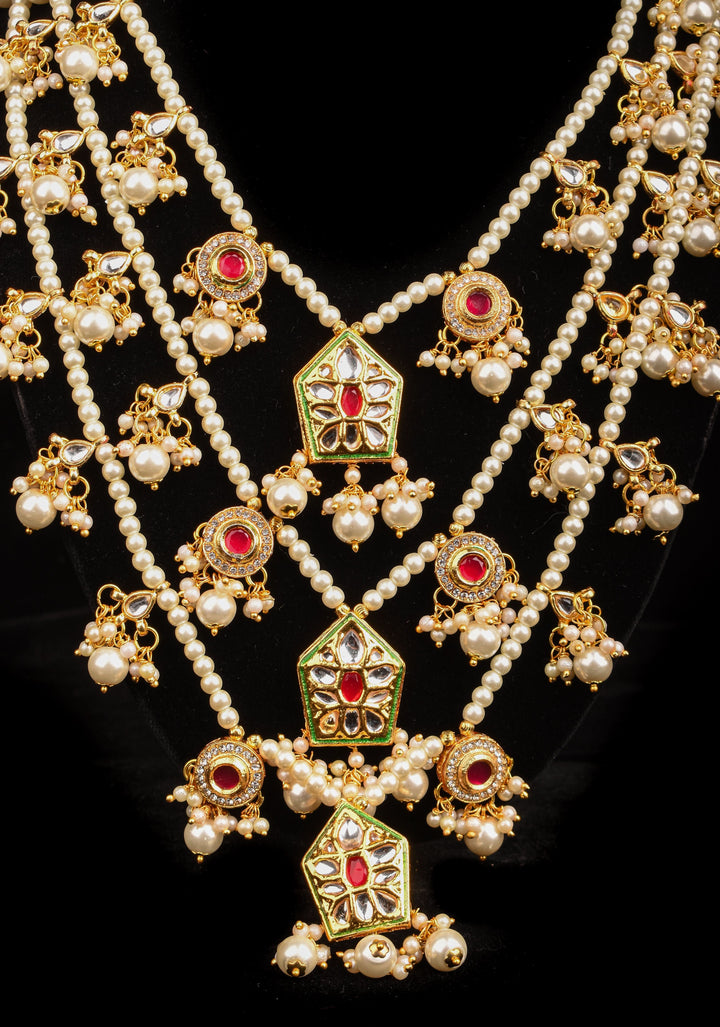 Multilayer Rani Haar with Jadau Charms