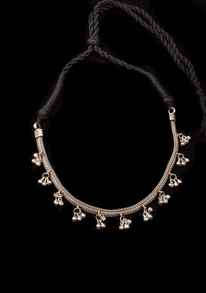 Dangling Design Oxidised Necklace with silver finish | Shobitam Jewelry